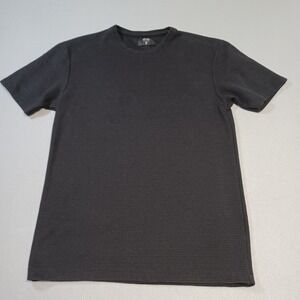 Angelo Litrico Work Comfort Black Ribbed Short Sleeve T-Shirt Size P Mens